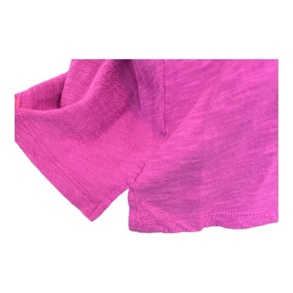 π EUC OLD NAVY Womenβs Beetroot Ruffle Short Sleeve Eyelet T-Shirt | Size XL - Picture 4 of 9